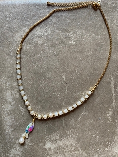 Collar pez flores color art 390