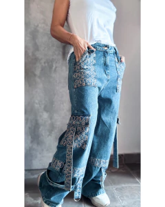 Denim cargo monograma en internet