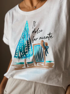 Remera manga china Il dolce far niente vinilo - comprar online