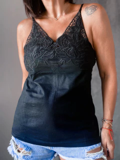 Musculosa Garden bordada