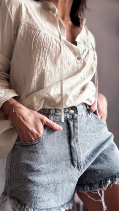 Short Denim grey - Natalia Dubinsky Customizacion de prendas y Objetos