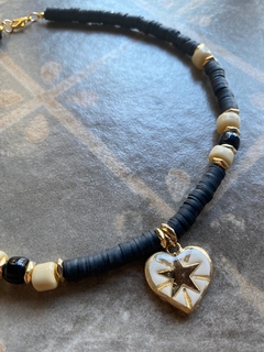 Collar fimo black dije art 307 - tienda online