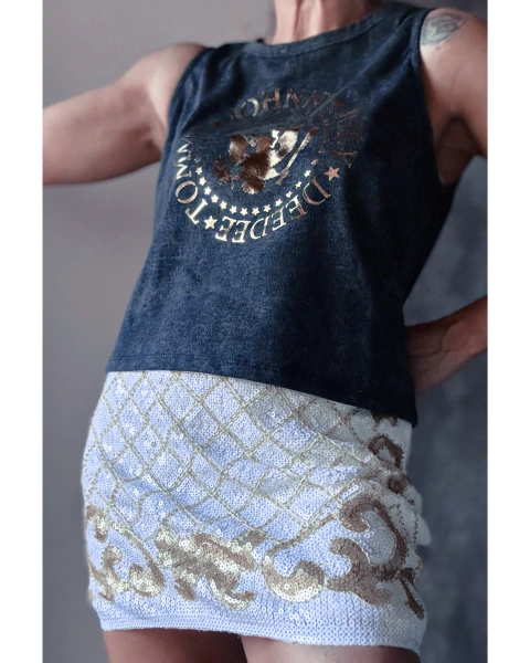 Falda lentejuelas importada