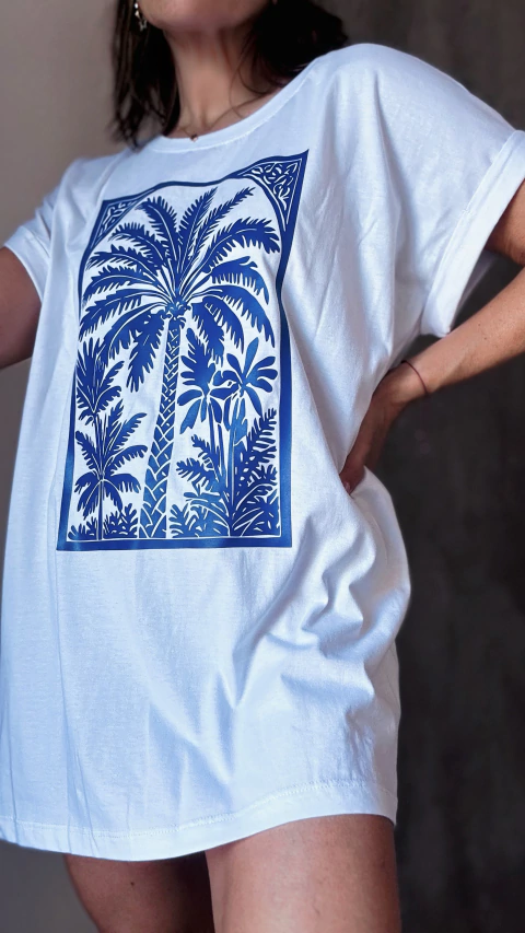 Remeron vestido palmera blue