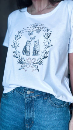 Remera cats choose us serigrafia - comprar online