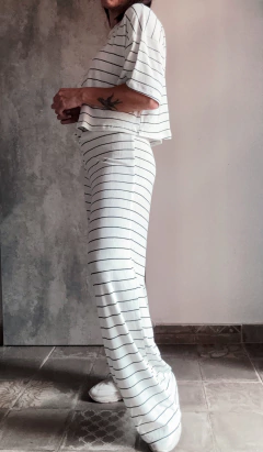 Set Palazzo rayado sin cambio