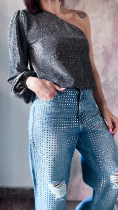 Wide leg trashed full tachas - buy online