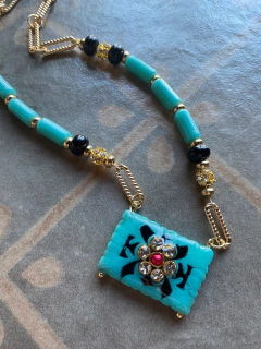 Collar vintage aqua art 422 - online store