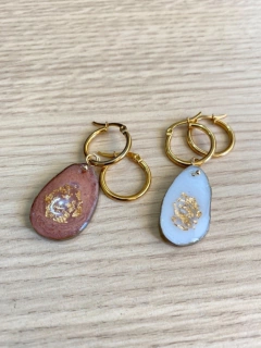 argollas con geoda solitaria