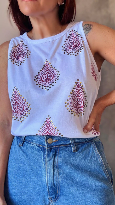 Musculosa Indie tachas - buy online