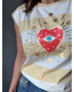 Remeras Rayas anchas diseños - Natalia Dubinsky Customizacion de prendas y Objetos