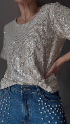 Imagen de Remera Glam lentejuelas