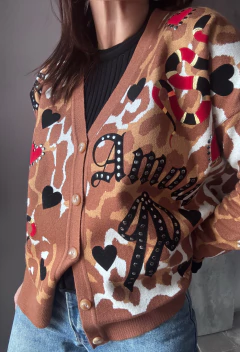 Cardigan Amour print