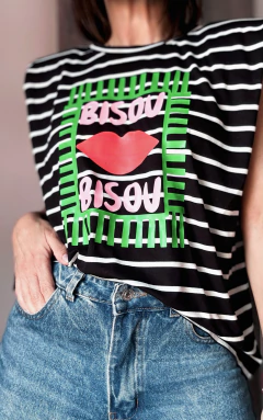 Remera Morley Rayada Diseños - Natalia Dubinsky Customizacion de prendas y Objetos