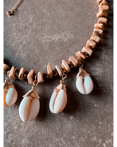 Collar escalla coco y multi buzios art N109 - comprar online