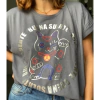 Remera Lucky cat grey