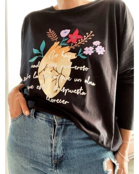 Remerón Corazón Floral black