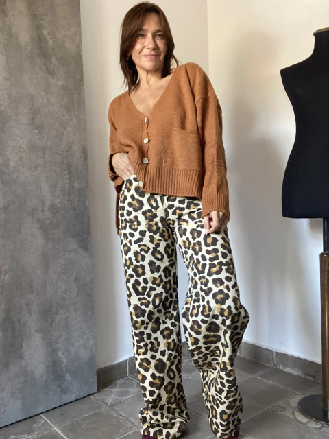 Pant Gabardina Leopard print sin cambio