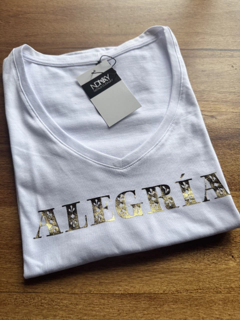 Remeras Deseos gold - Natalia Dubinsky Customizacion de prendas y Objetos