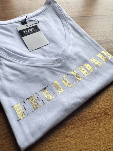 Remeras Deseos gold - Natalia Dubinsky Customizacion de prendas y Objetos
