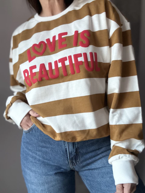Buzo rayado NYC club / Love is beautiful - Natalia Dubinsky Customizacion de prendas y Objetos