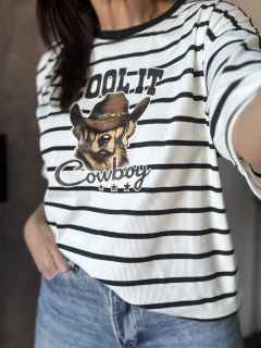 Remera rayada morley estampa