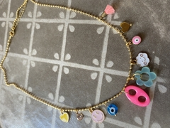 Collar cadena bolita 10 dijes art 447 en internet