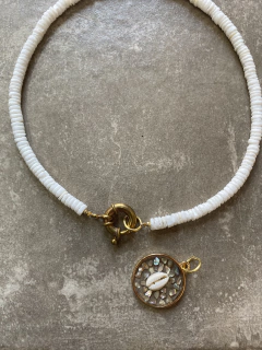 Collar arandela caracol y bisel con buzio y escallas art 464 - comprar online