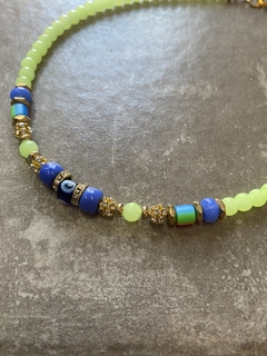 Collar lima y azul art 459 - comprar online