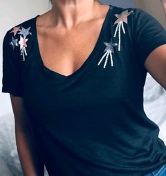Remera Estrella fugaz black