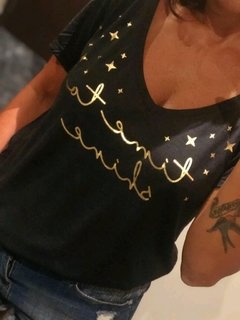 Remera Time to shine black gold