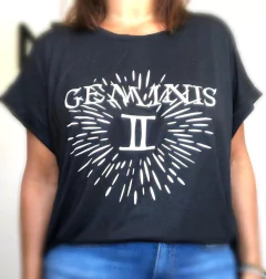 Remera Zodíaco Géminis Black