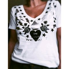 Remera In love we trust white