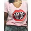 Remera Gritá amor pink