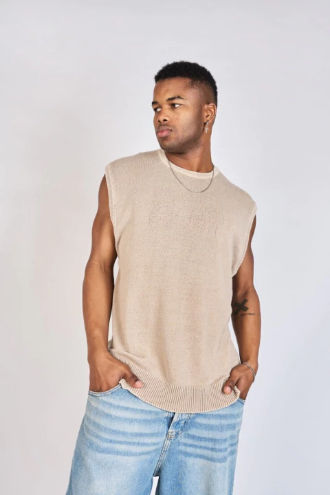 MUSCULOSA ASH TEJIDA BEIGE CORROSION