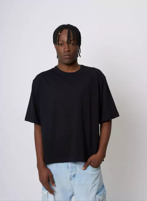 REMERA BOXY HAMMED NEGRA