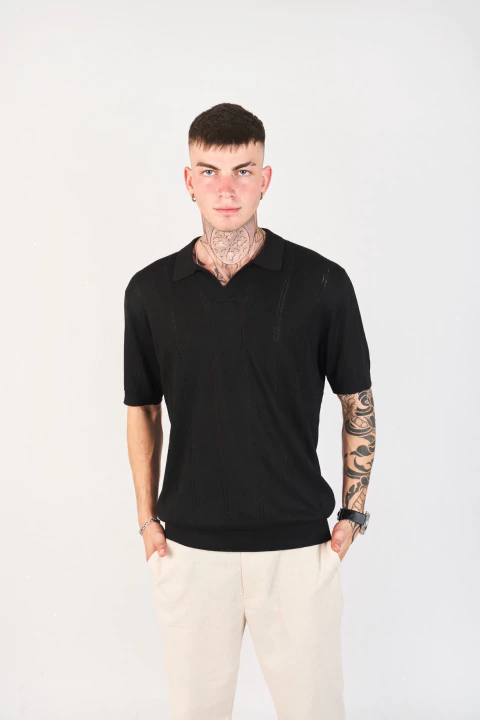 CHOMBA QIAN TEJIDA NEGRO