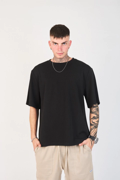 REMERA PRESTON GRIS OSCURO