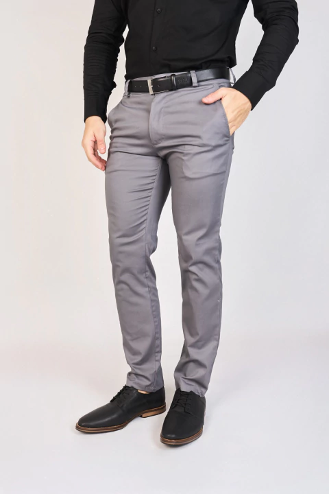 PANTALON GRECIA DE VESTIR GRIS CLARO