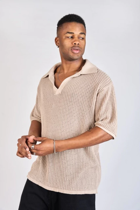 CHOMBA ZYRA TEJIDA BEIGE