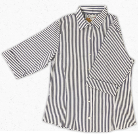 CAMISA DAMA RAYAS ELASTIZADA 3/4