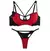 CONJUNTO CON ARO Y TIRAS ROJO Y NEGRO - comprar online