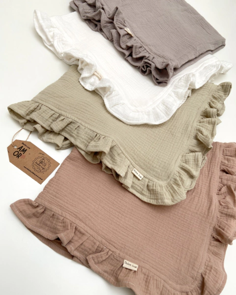 Manta gasa baby Cotton con volados