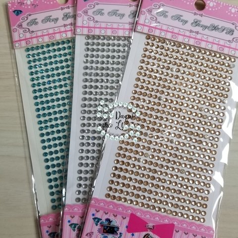 Cartela de Strass Adesiva 4MM