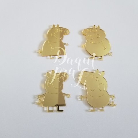 Tema Peppa Pig - Aplique Espelhado (1 unid)