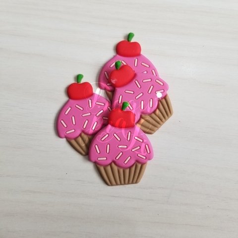 Aplique Cupcake emborrachado ( 5 Pçs)