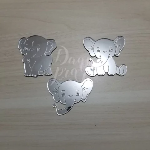 APLIQUE ESPELHADO ELEFANTE 
