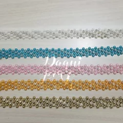 Corrente Meia Pérola Com Strass 
