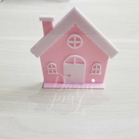 Casinha de Boneca aplique colorido