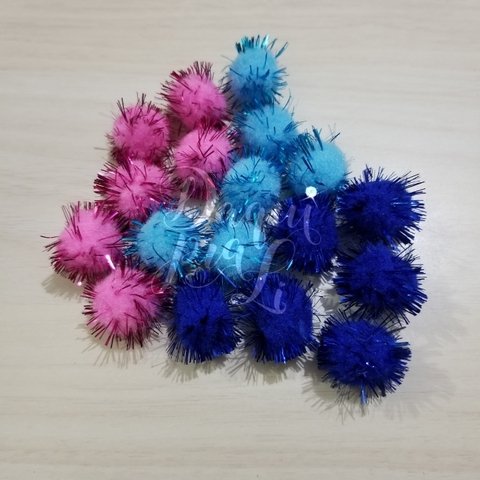 Pompom Bolinha Brilho 